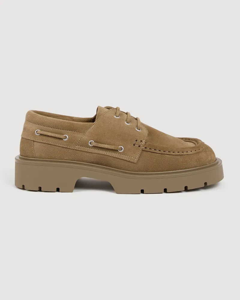 Sandro Segelschuhe aus Spaltleder Sand