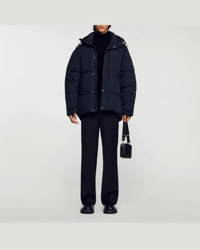 Sandro 3/4-Daunenjacke mit Kapuze Marine