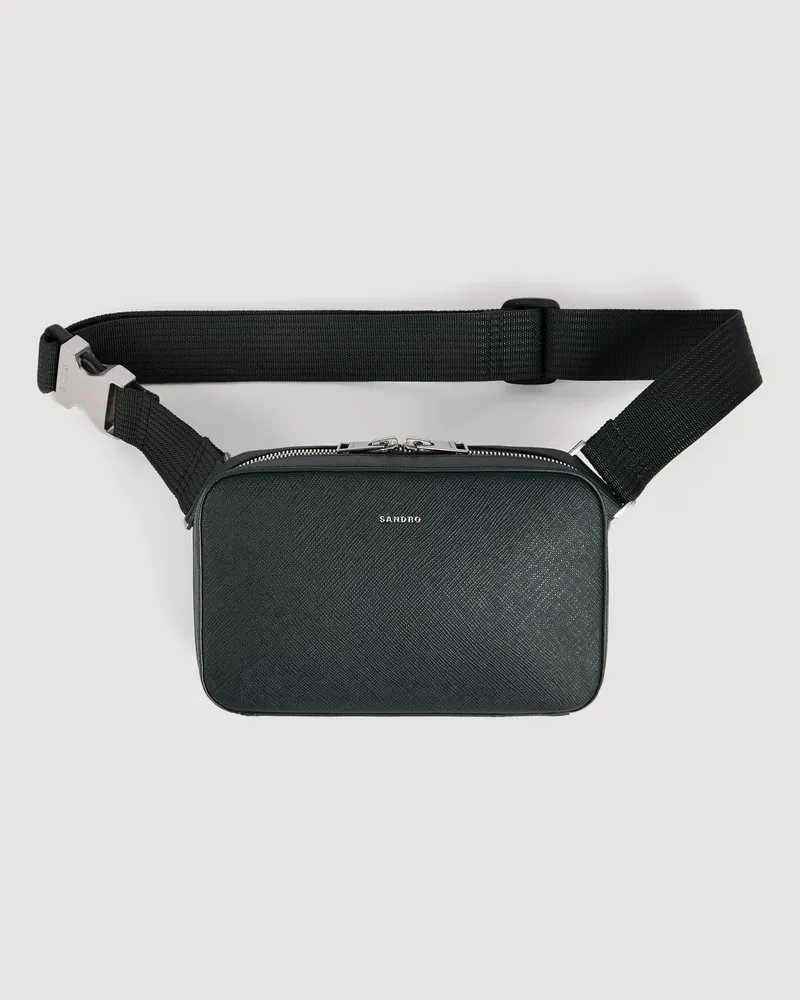 Sandro Kleine Tasche aus rekonstituiertes Leder Grün