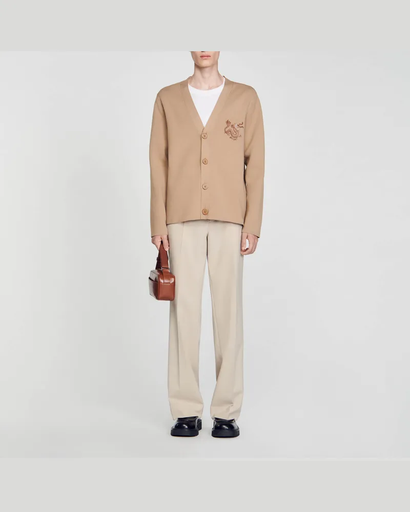 Sandro Cardigan mit Drachen Kamel