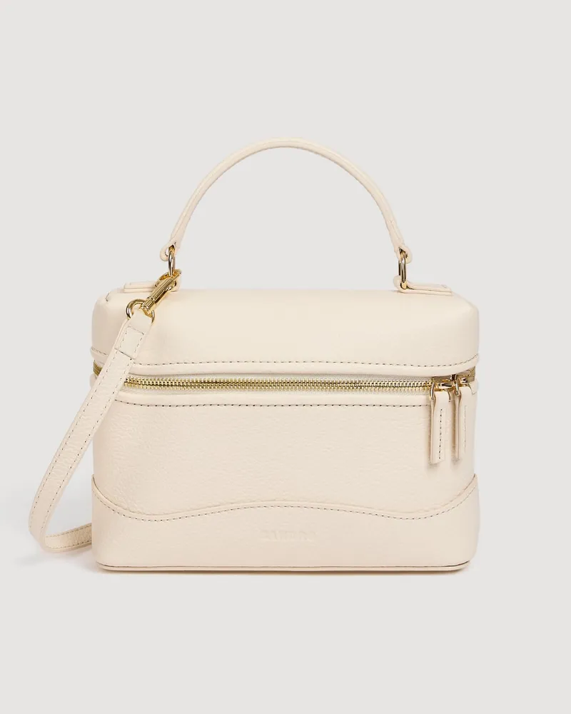 Sandro Tasche Tangolino aus Genarbtleder Ecru