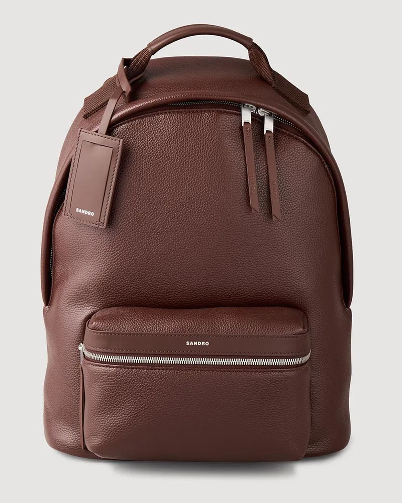 Sandro Rucksack aus beschichtetem Toile Dunkel-braun