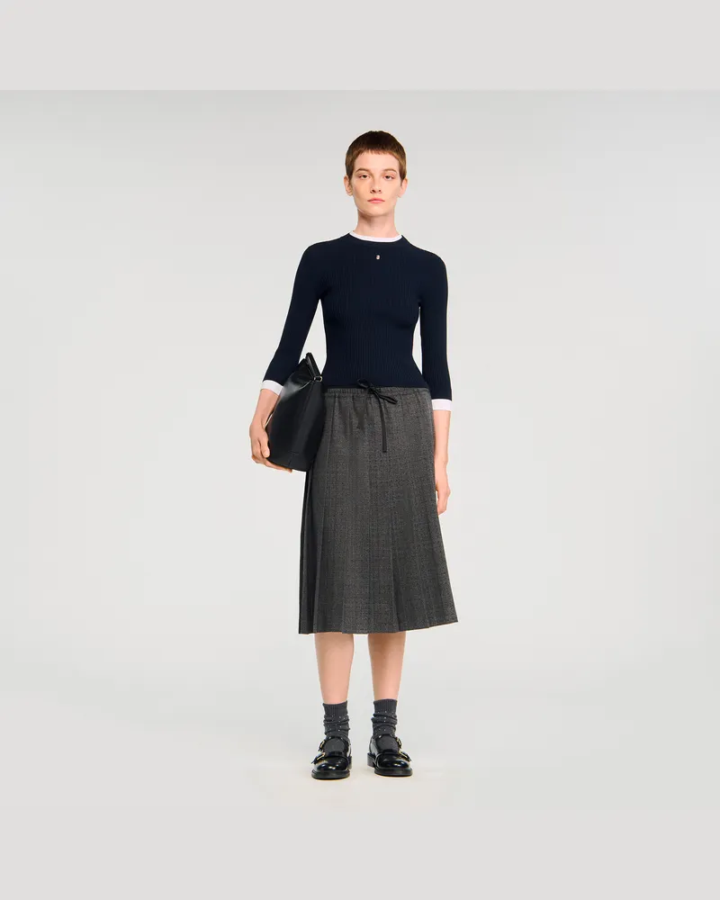 Sandro Pullover aus Wollgemisch Marine
