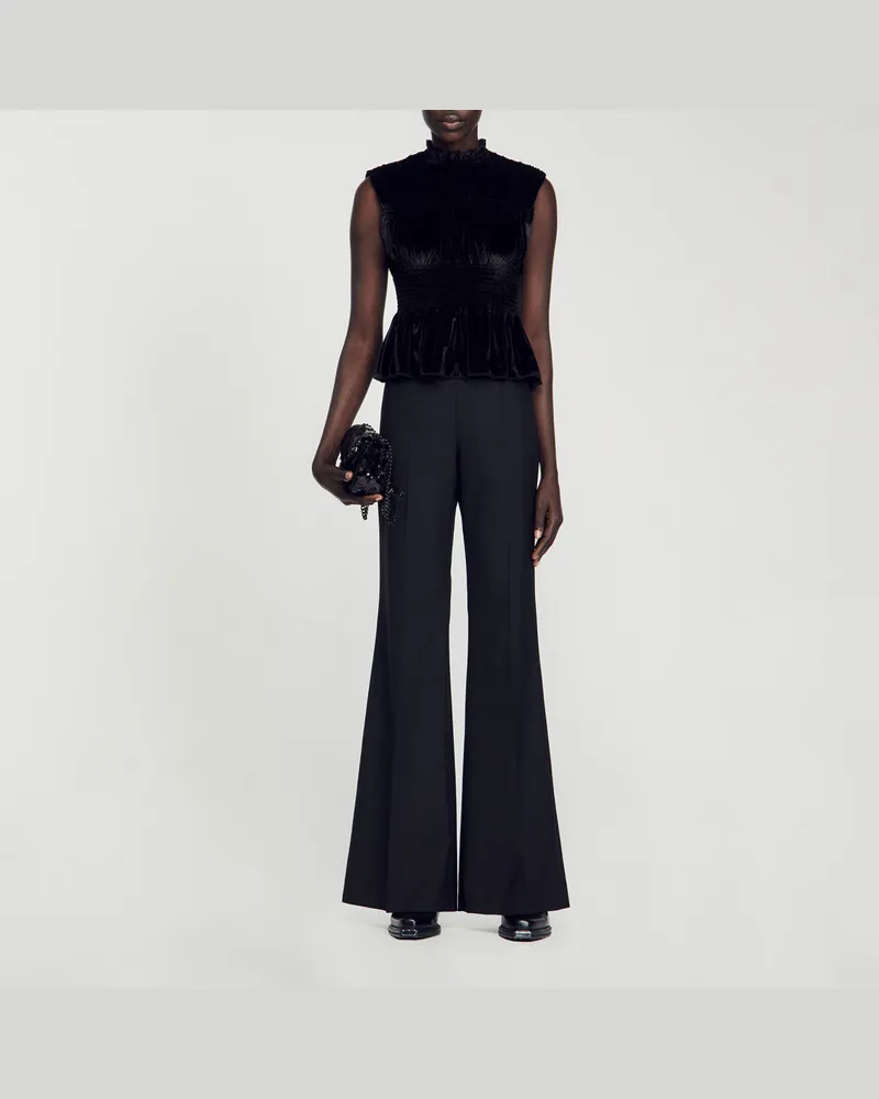 Sandro Gesmoktes Top Schwarz