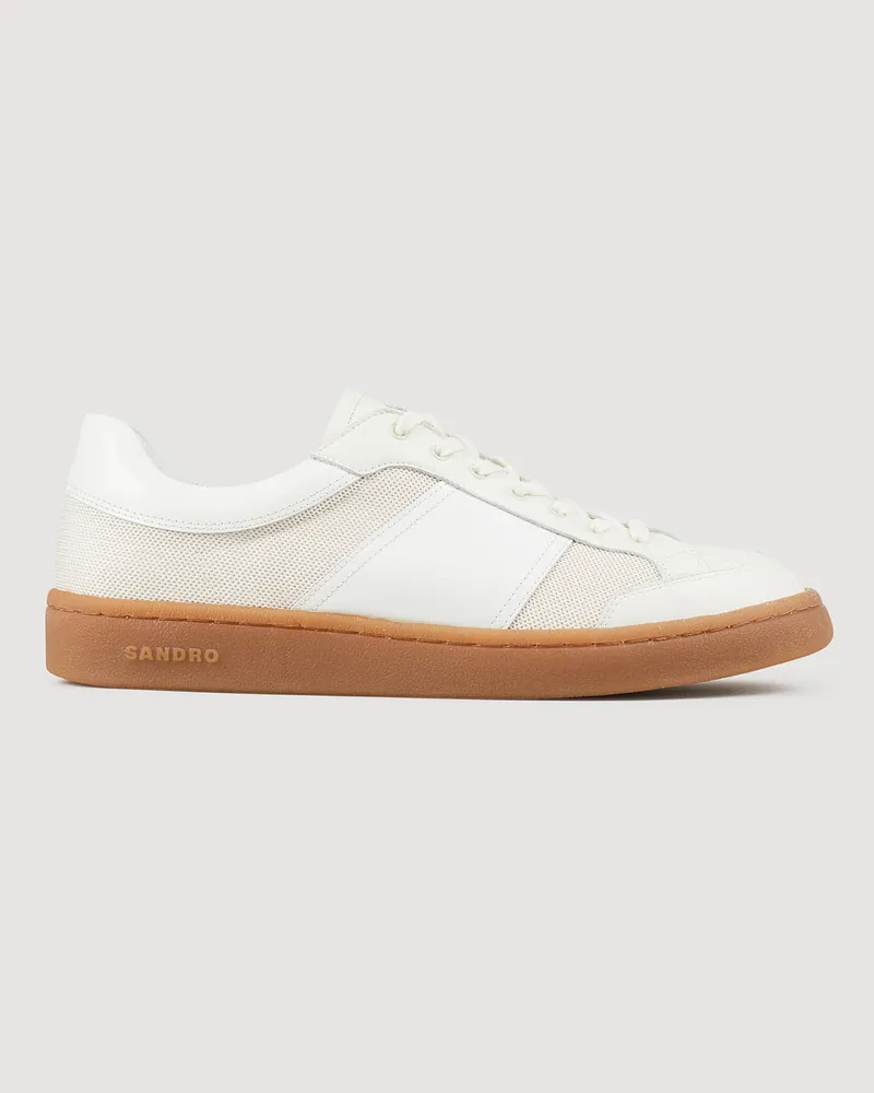 Sandro Sneakers aus Leder Ecru
