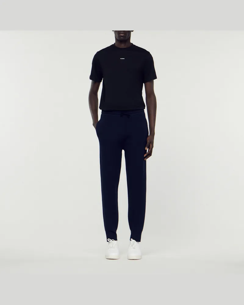 Sandro Jogginghose aus Strick Marine