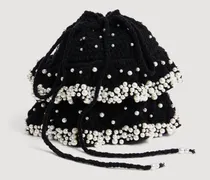 Stricktasche mit Perlen