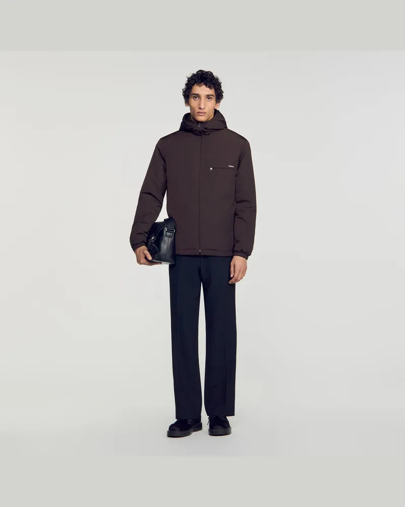 Sandro Windjacke aus Nylon Schokolade