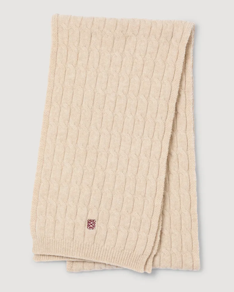Sandro Schalkragen aus Wolle und Kaschmir Beige
