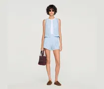 Perlen-Häkelshorts mit hohem Bund