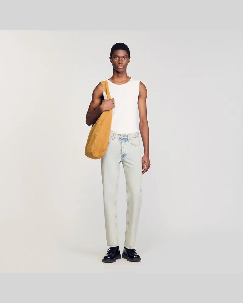 Sandro Verwaschene Regular-Fit-Jeans Blue-vintage-denim
