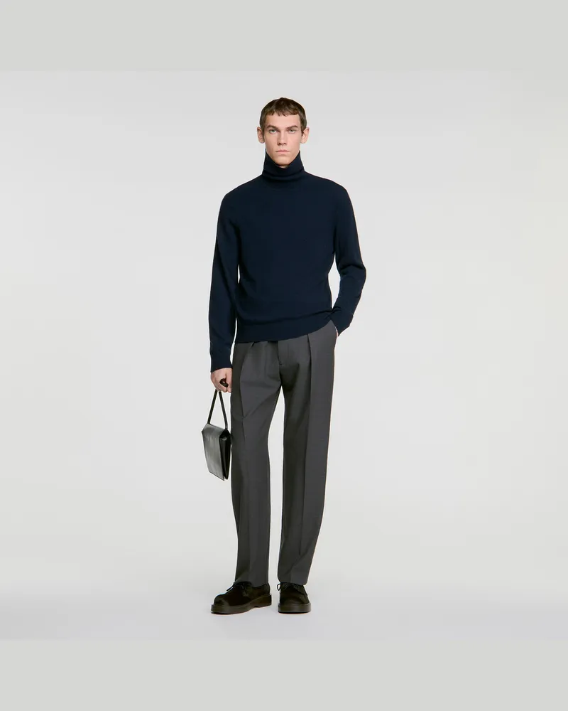 Sandro Rollkragenpullover aus Kaschmir Marine