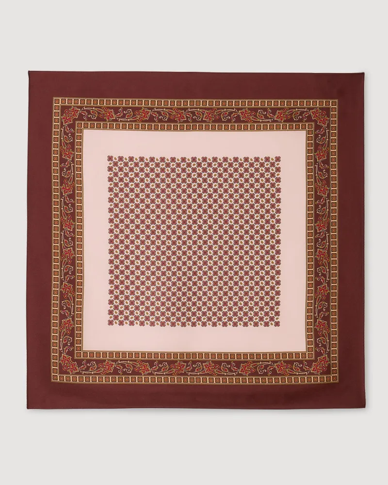 Sandro Foulard mit platziertem Print Nude