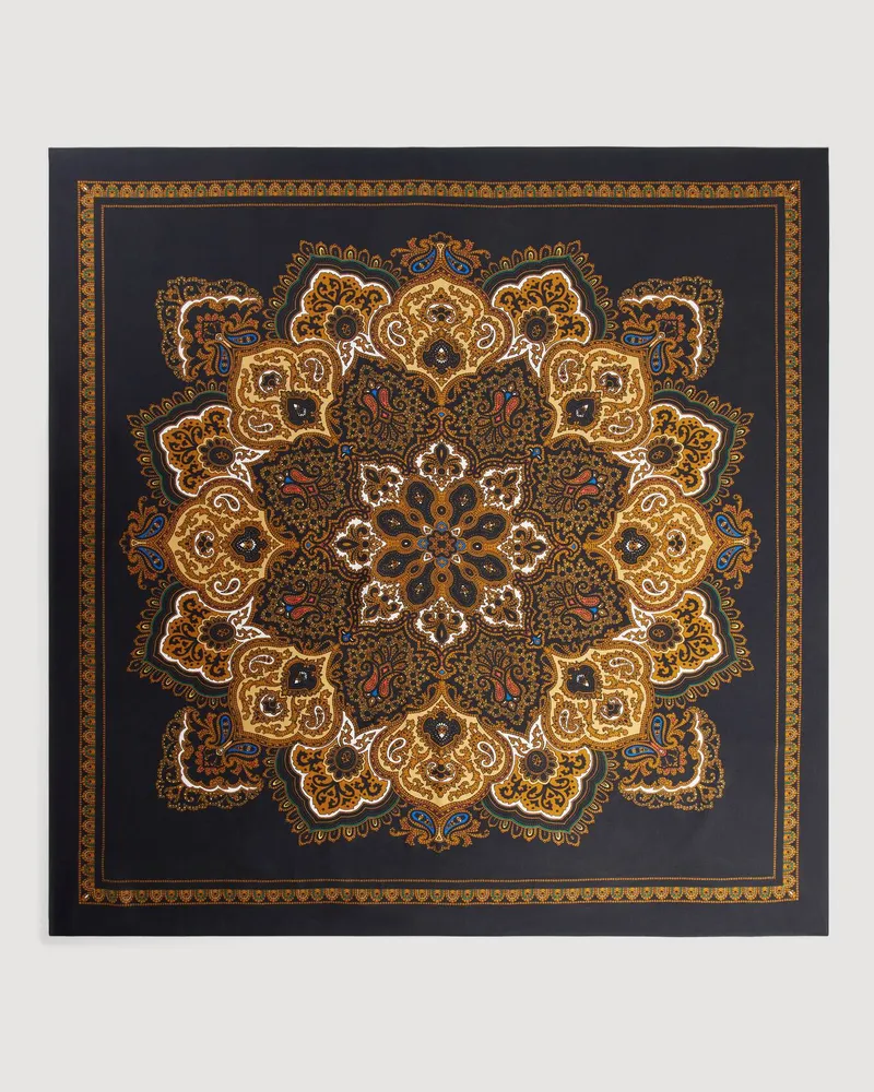 Sandro Seidenhalstuch mit Bandana-Muster Noir