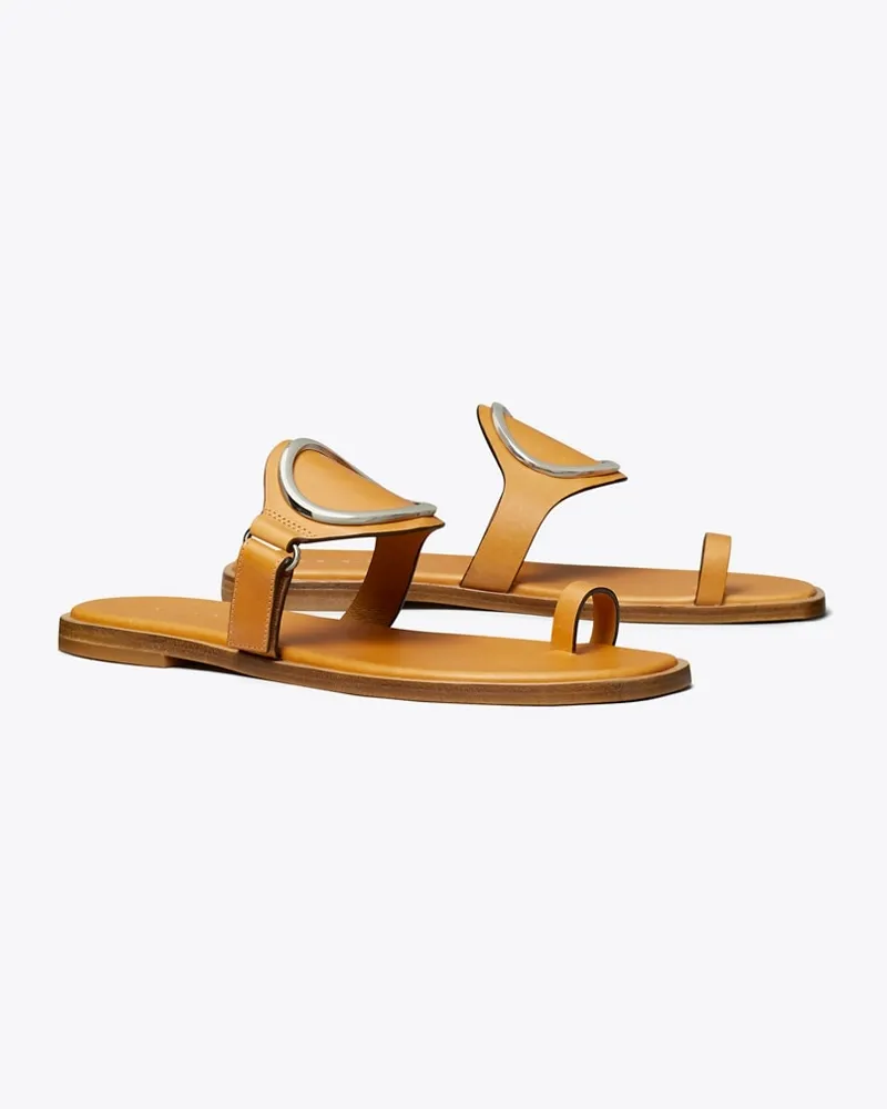 Tory Burch Damen Zehenring-Sandale Toasted