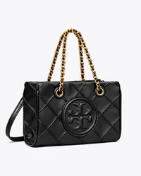 Tory Burch Mini Fleming Soft Chain Tote Black