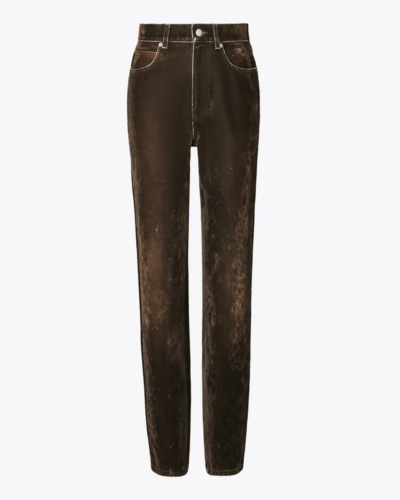 Tory Burch Damen Jeans mit geradem Beinschnitt Jasper