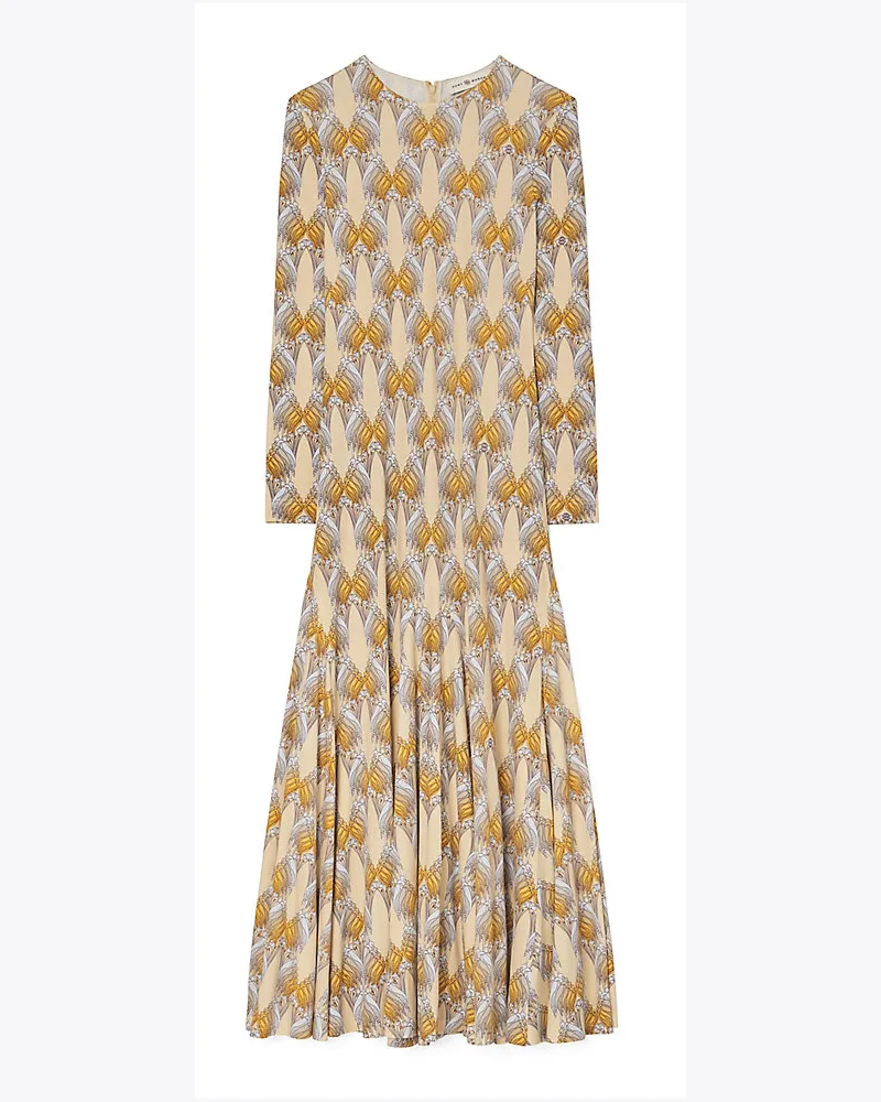 Tory Burch Bedrucktes Etuikleid Sand