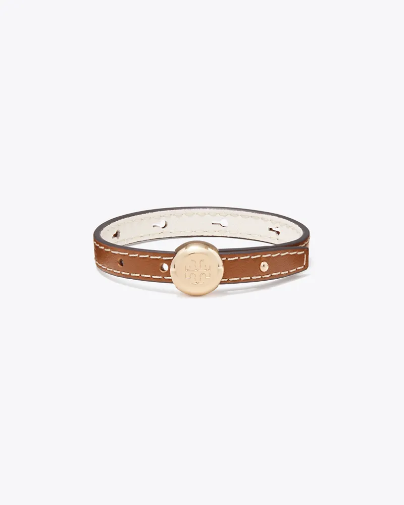 Tory Burch Icon Lederarmband Light