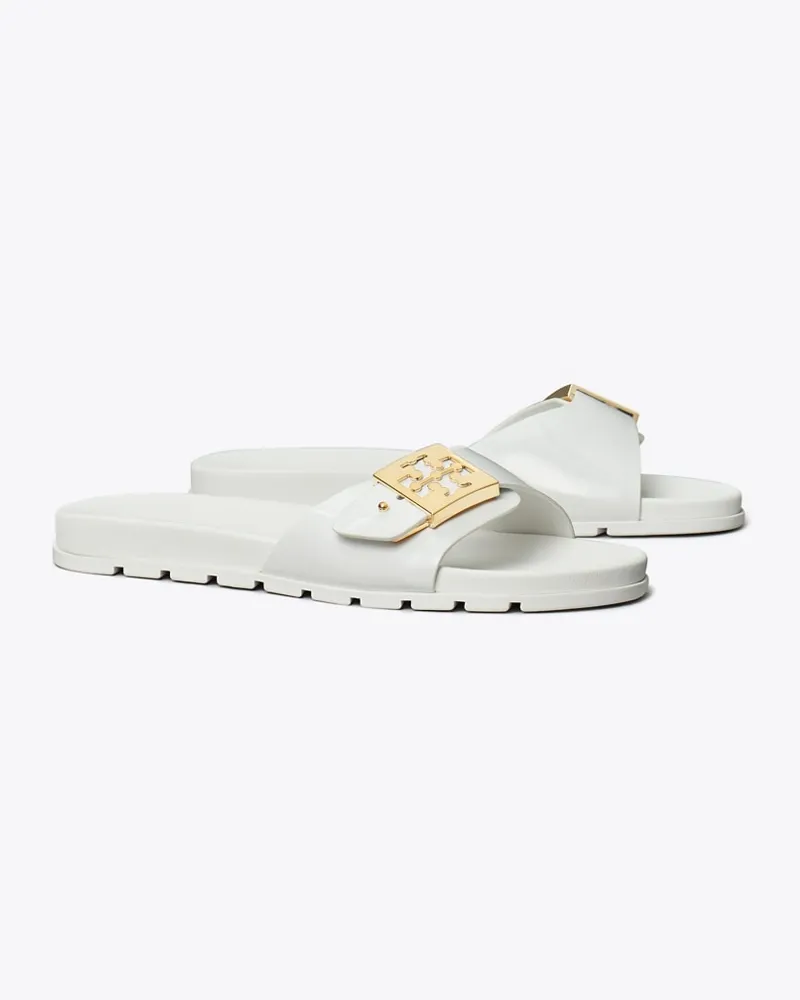 Tory Burch Buckle Slide White
