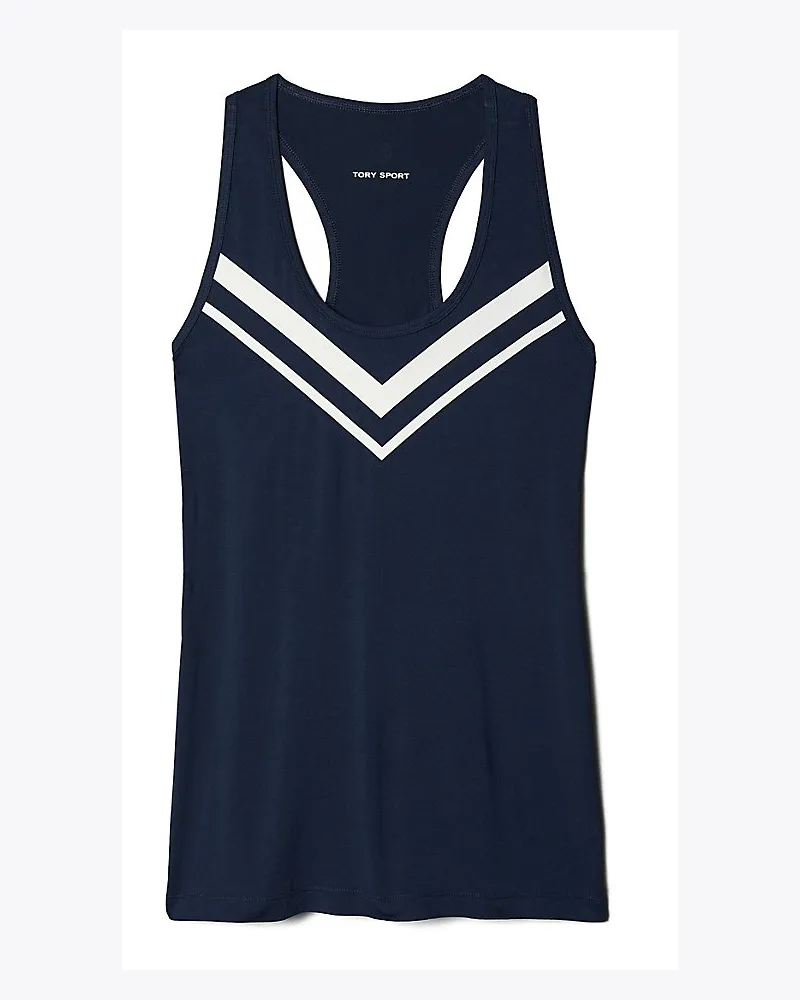 Tory Sport Performance-Tanktop Mit Chevron-Muster Tory