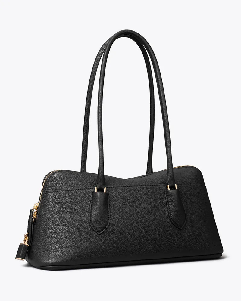 Tory Burch Lock Henkeltasche im Querformat Black