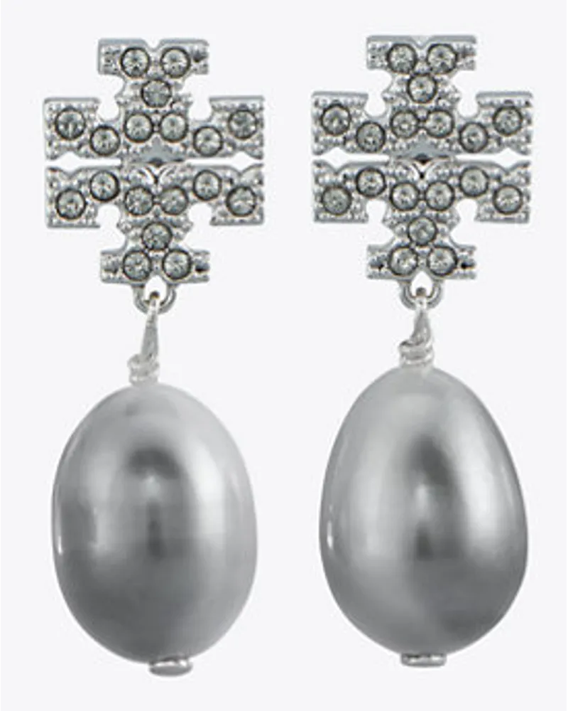 Tory Burch Kira Pavé Pearl Drop Earring Tory