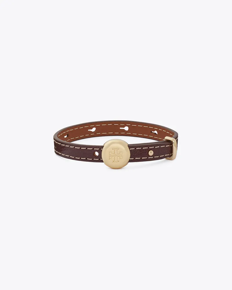 Tory Burch Icon Lederarmband Light