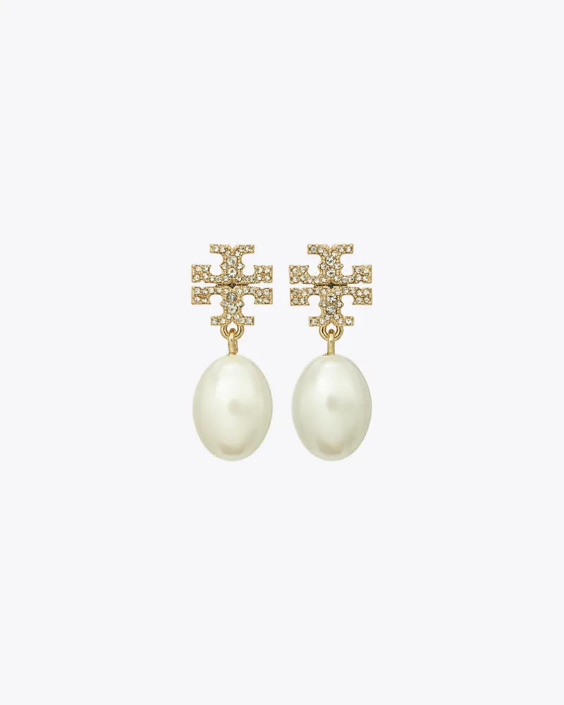 Tory Burch Damen Kira Pavé Pearl Drop Earring Tory
