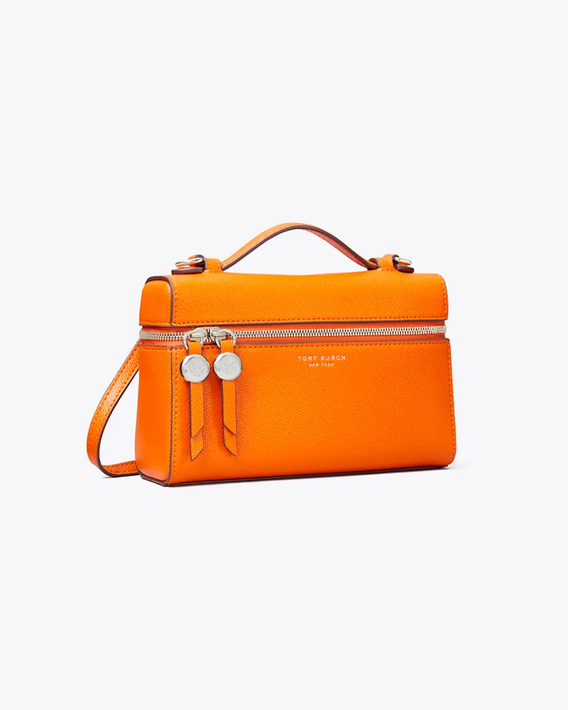 Tory Burch Damen Schlanke Romy Handtasche mit Tragegriff oben Orange