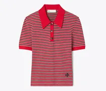 Damen Gestreiftes Poloshirt aus Viskose