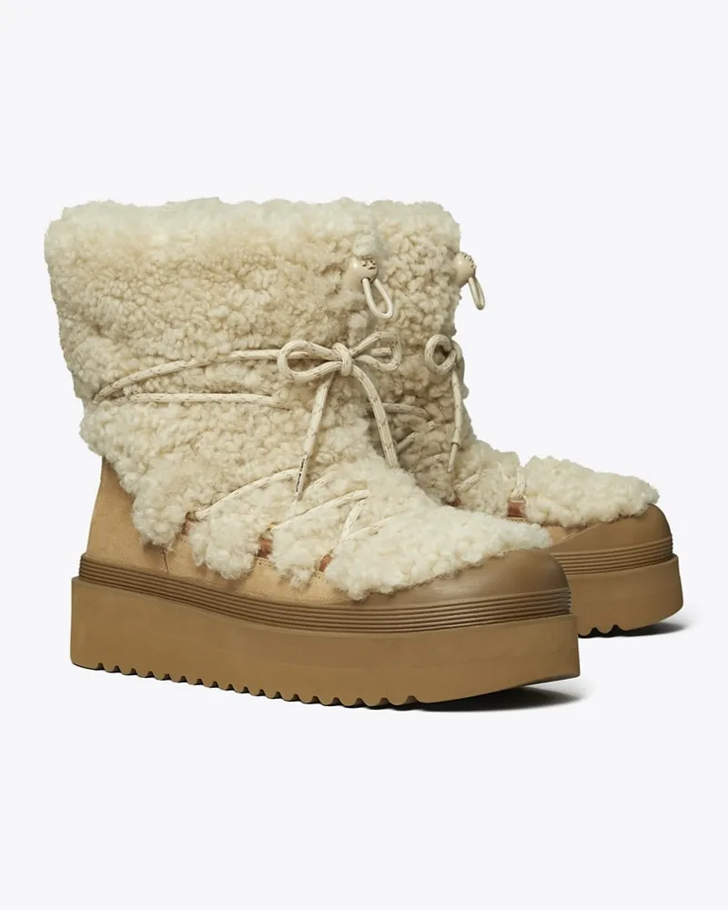 Tory Burch Damen Mellow Schnürstiefel Buttermilk