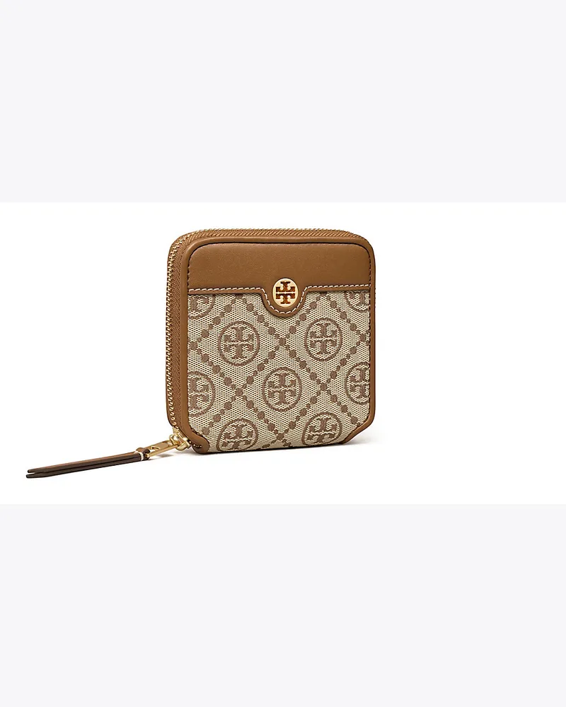 Tory Burch Gefaltete Geldbörse Aus Jacquard Mit T-Monogramm 