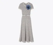 Damen Strickkleid mit Blumenapplikation