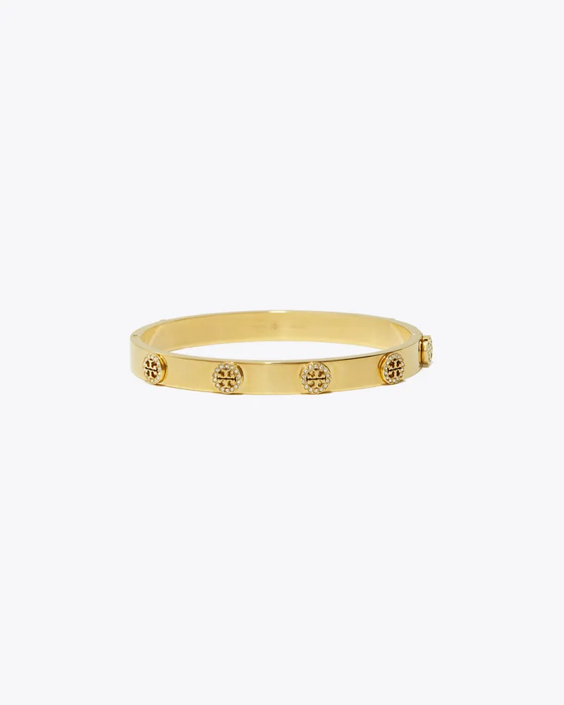 Tory Burch Damen Miller Scharnierarmreif mit Nieten-Pavé Tory
