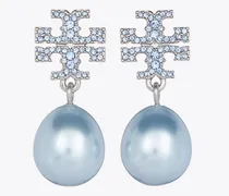 Damen Moondance Pearl and Pavé Drop Earring