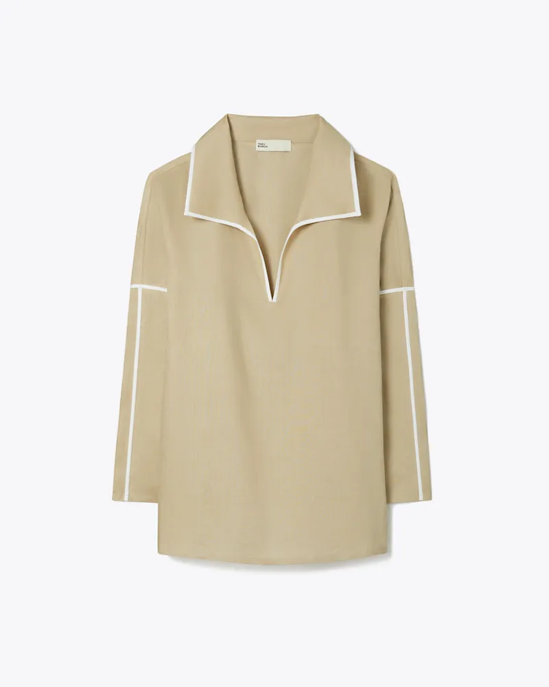 Tory Burch Damen Strandhemd aus Leinen Sandpiper