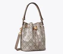 Damen T Monogram Coated Jacquard Bucket Bag