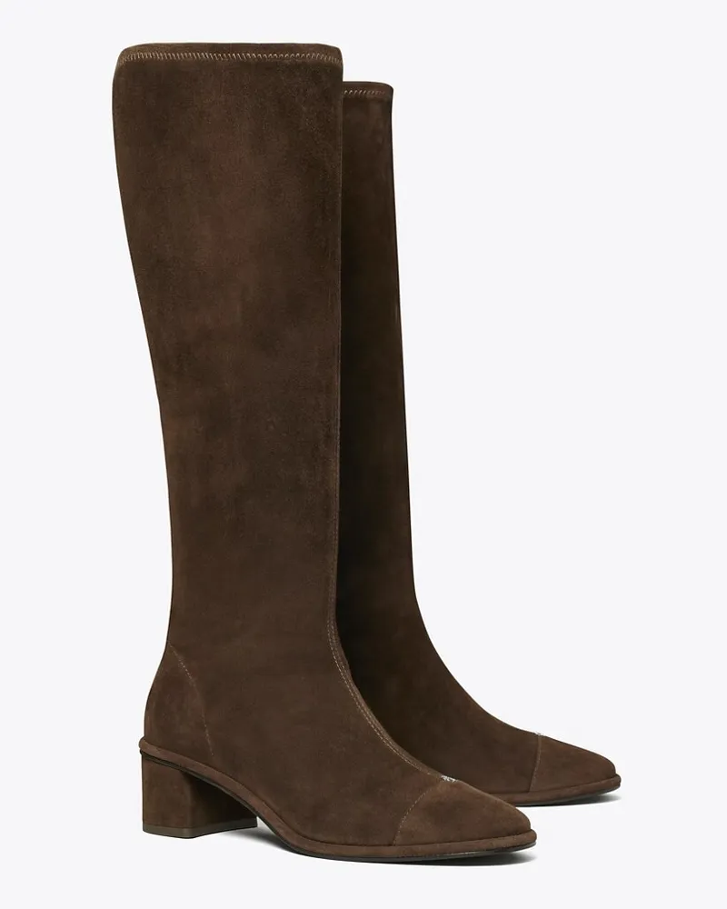 Tory Burch Damen Kniehohe Stiefel mit Zehenkappe Dark
