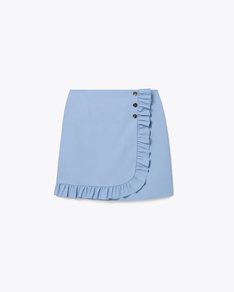 Tory Burch Tech Twill Ruffle Golf Skirt Seafaring