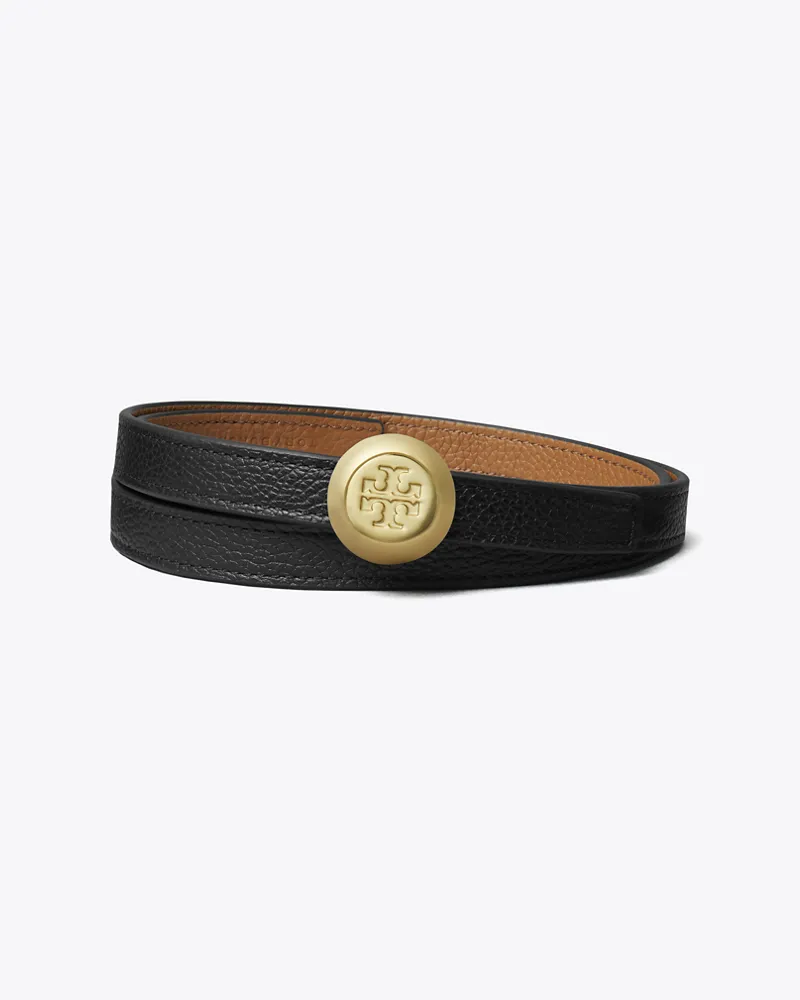 Tory Burch Damen 1" Romy Reversible Belt Black