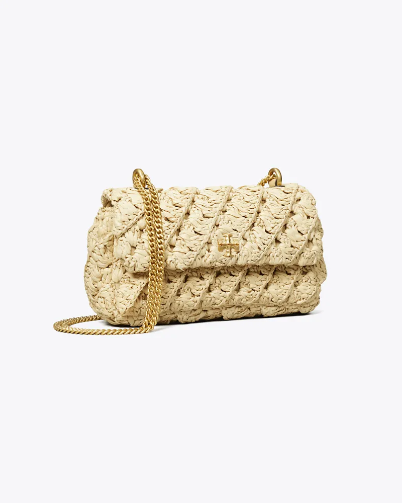 Tory Burch Damen Gewebte Kira Mini Bag mit Umschlag Natural