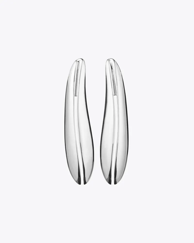Tory Burch Damen Länglicher Wave Ohrring Light