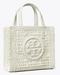 Tory Burch Mini Ella Hand-Crocheted Tote White