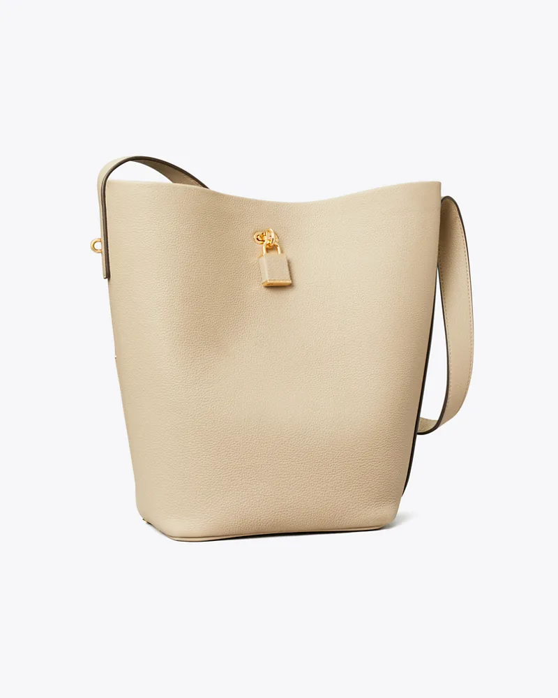 Tory Burch Damen Slim Lock Bucket Bag Light