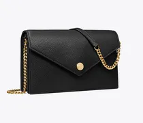 Damen Strukturierte Geldbörse im Kuvert-Stil mit Kette