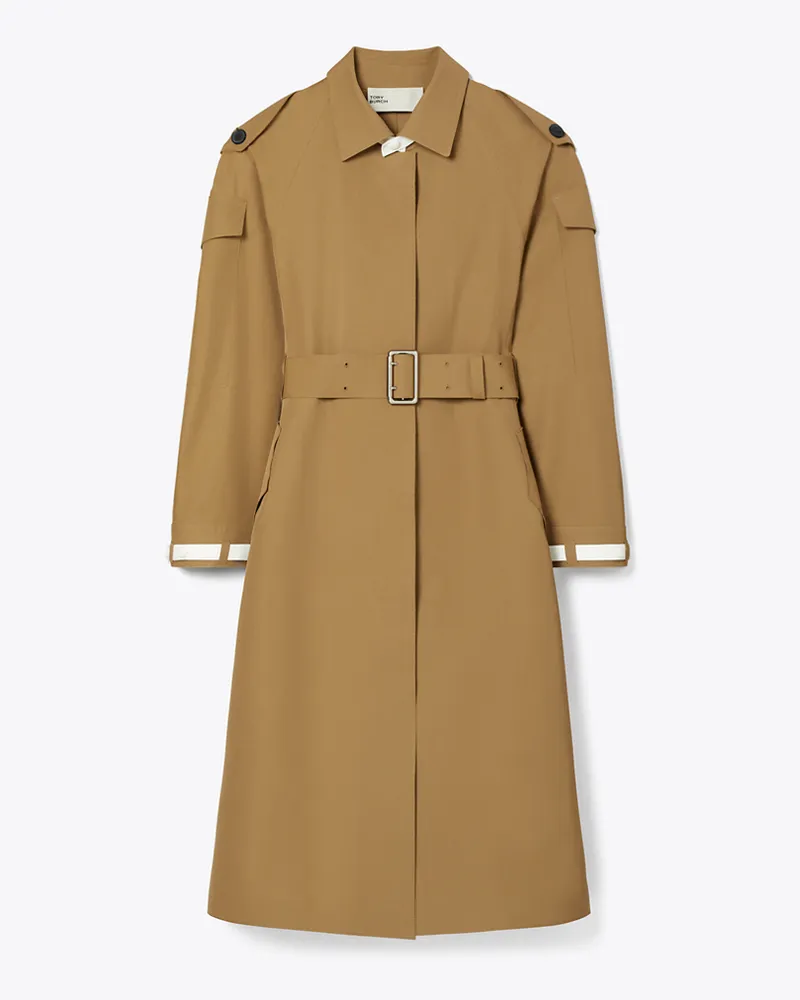 Tory Burch Damen Trenchcoat aus Wolle Dark