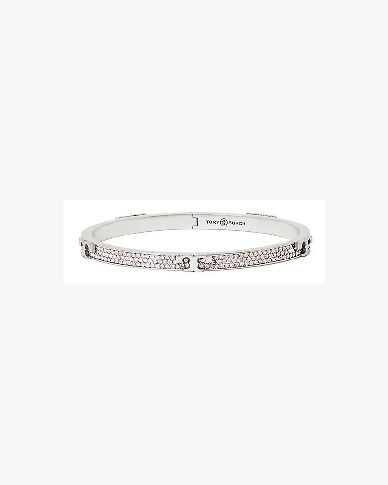 Tory Burch Pavé-Armband Mit Serifen-T Und Scharnier 