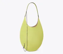 Damen Weiche Wildledertasche mit Piercingdetail