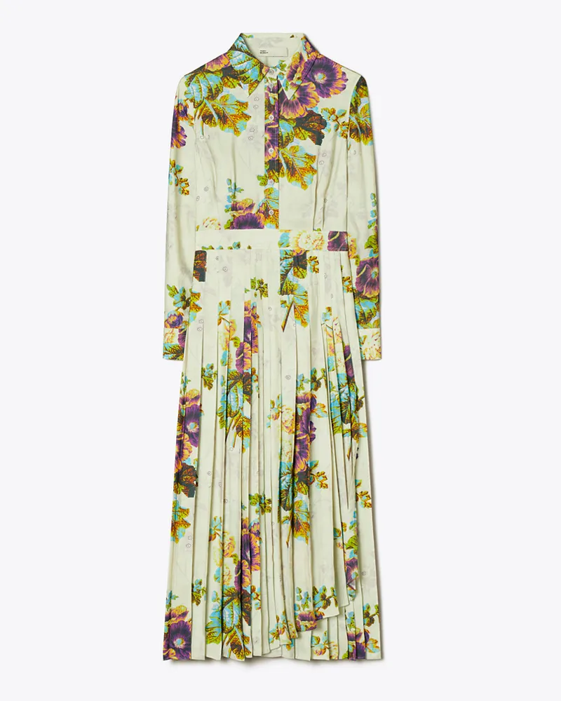 Tory Burch Damen Hemdkleid aus Viskose mit Falten in Lila Purple